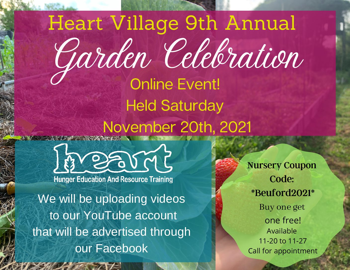 Heart Village 9th Annual Virtual Garden Celebration